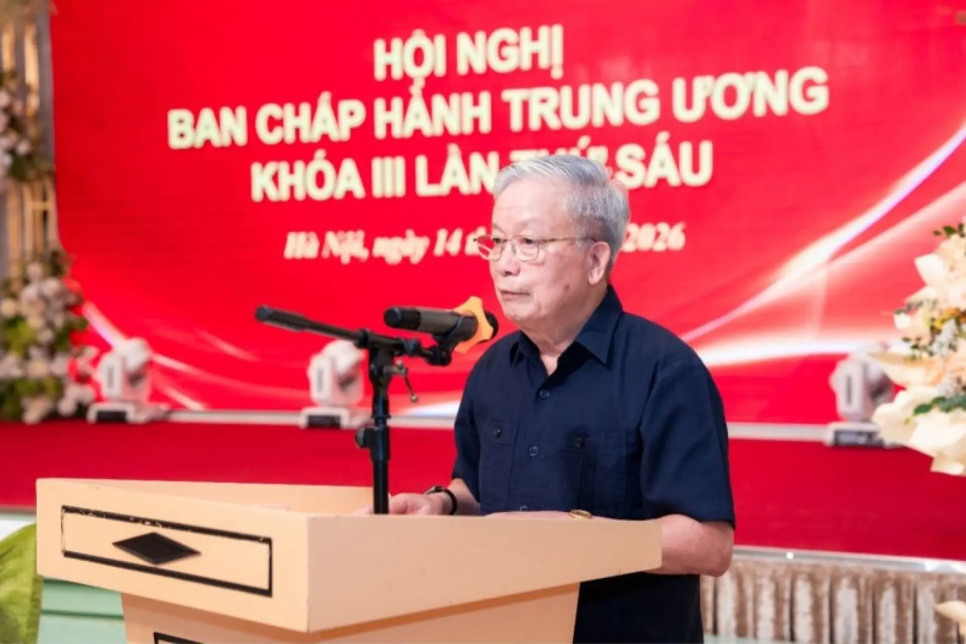 Ông Nguyễn Hồng Quân, nguyên Ủy viên Ban Chấp hành Trung ương Đảng, nguyên Bộ trưởng Bộ Xây dựng, Chủ tịch Trung ương Hội Giáo dục chăm sóc sức khỏe cộng đồng Việt Nam phát biểu (Ảnh: PV)
