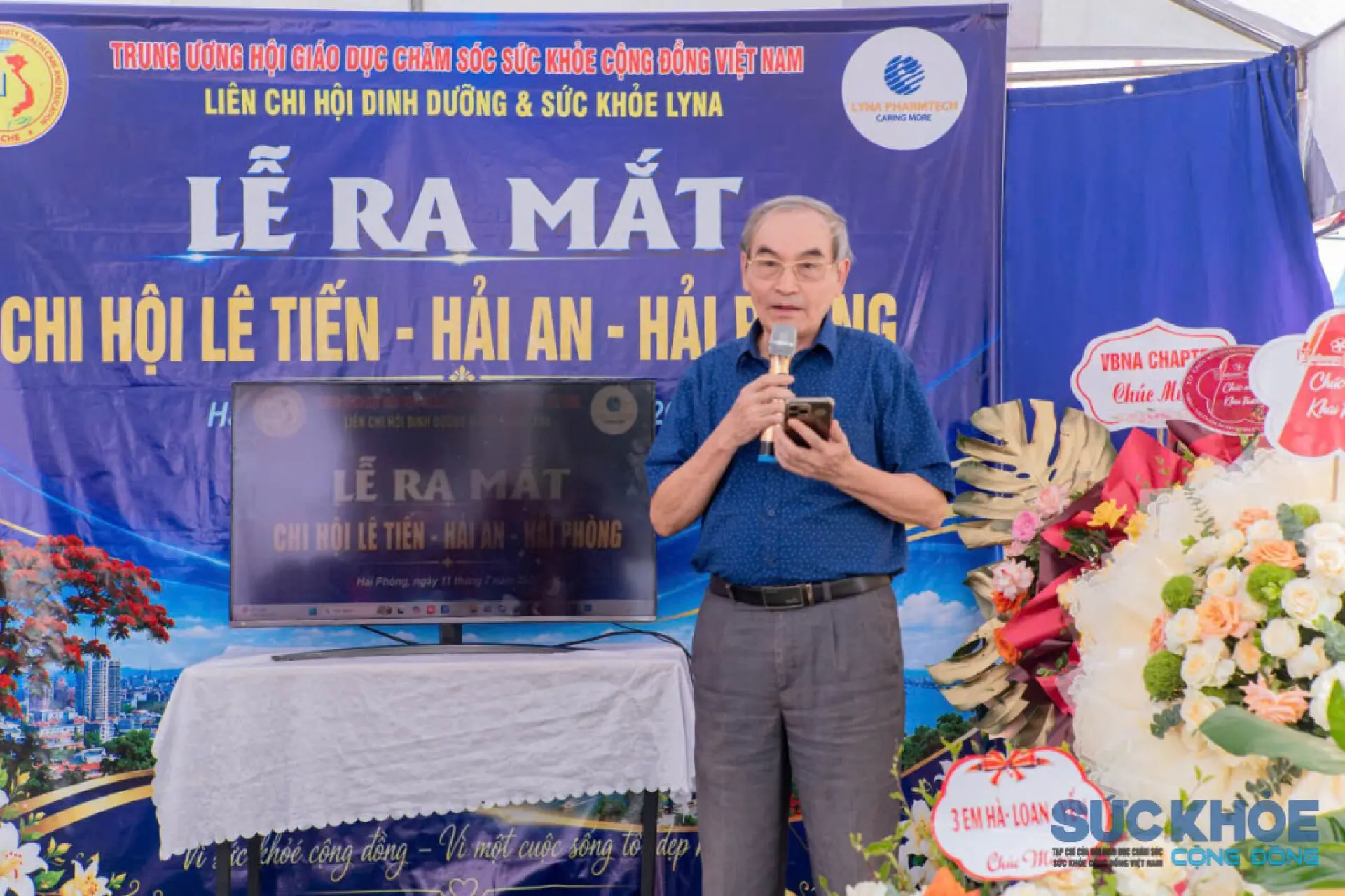 Đại tá Tạ Quang Vinh – Ủy viên Ban Thường vụ, Tổng Thư ký VACHE phát biểu tại sự kiện (Ảnh: PV)