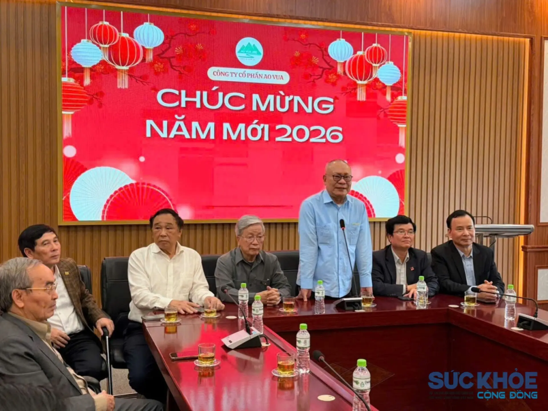 Ông Nguyễn Mạnh Thản – Phó Chủ tịch Hội Giáo dục chăm sóc sức khoẻ cộng đồng Việt Nam, Chủ tịch Hội đồng quản trị Công ty Cổ phần Ao Vua phát biểu tại sự kiện (Ảnh: Huy Hoàng)